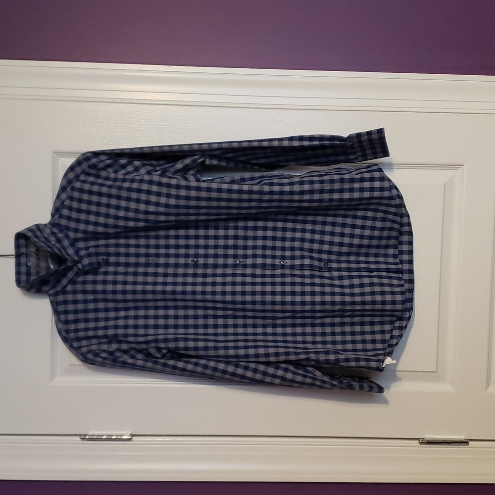 Blue Plaid button-down dress shirt - Ryan Seacrest